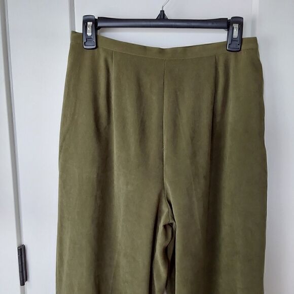 Robert Louis Pants Sz M Olive green with Fall Leaves - Picture 4 of 10